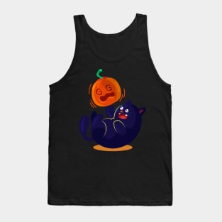 Lovely Halloween black cat unisex Tank Top